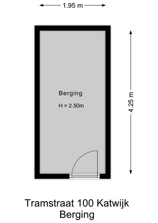 Floorplan - Tramstraat 100, 2225 CM Katwijk